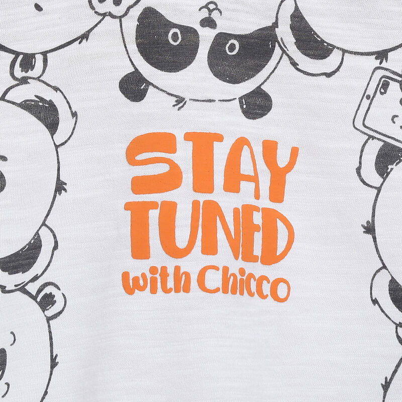 Boys White & Orange All Over Print Short Sleeve T-shirt image number 2